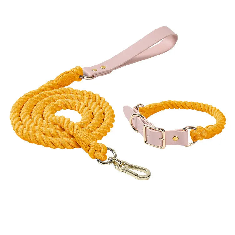 Colorful pu Leather dog Collars Pet Dog Leash Lead For Small Medium Large Dogs Pitbull Bulldog Pugs Beagle Outdoor Walking Rope