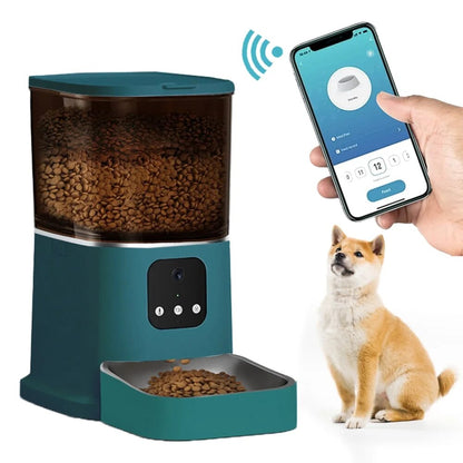 New Video Camera 6L Feeder Timing Smart Automatic Pet Feeder For Cat Dogs WiFi Intelligent Dry Food Dispenser Voice Recorde Bowl