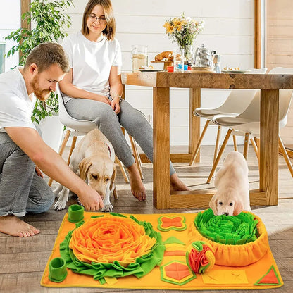 Dog Snuffle Mat Nose Smell Training Sniffing Pad Cat Dog Puzzle Natural Foraging Skill Toys Pet Slowing Feeding Intelligence Mat