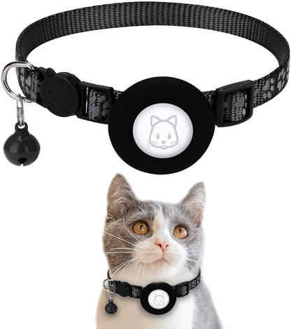 For Apple Airtag Case Cat Collar With Bell Reflective Nylon Collar For Dog GPS Finder Anti-lost Location Tracker Pet Products