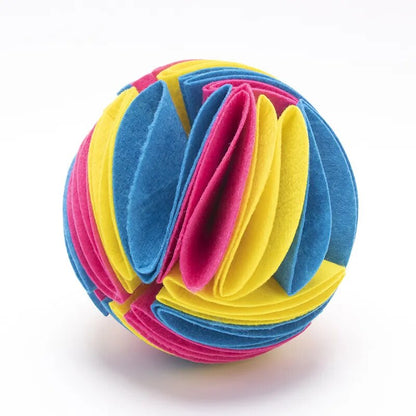 NONOR Dog Sniffing Ball Pet Puzzle Toy Colorful Foldable Nose Sniff Toy Increase IQ Training Food Slow Feeding