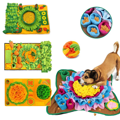 Dog Snuffle Mat Nose Smell Training Sniffing Pad Cat Dog Puzzle Natural Foraging Skill Toys Pet Slowing Feeding Intelligence Mat