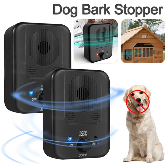 Dog Bark Stopper Deterrents Ultrasonic Stopper Bark Dog Repeller Pet Training Stop Barking Anti Noise Device Pet Supplies